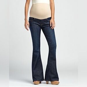 Lucky Brand nwt Maternity Dark Blue Flare Jeans with belly panel size 28/6